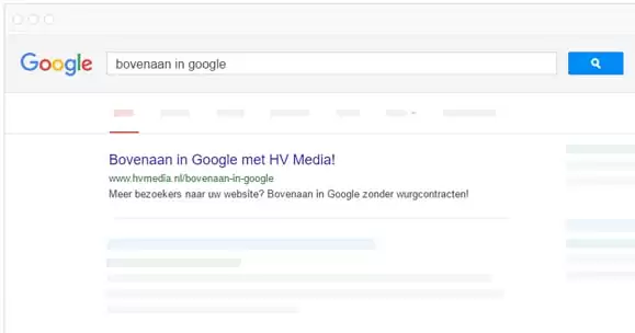 HV Media Bovenaan in Google